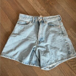 Everlane High Waisted Shorts - 25 - Light Blue